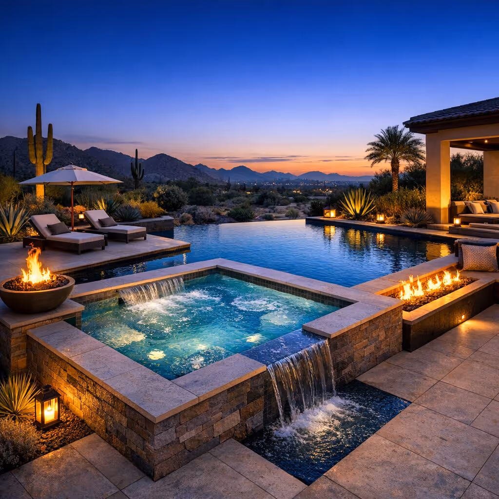 High End Spool Builder Paradise Valley, Luxury Backyard Oasis