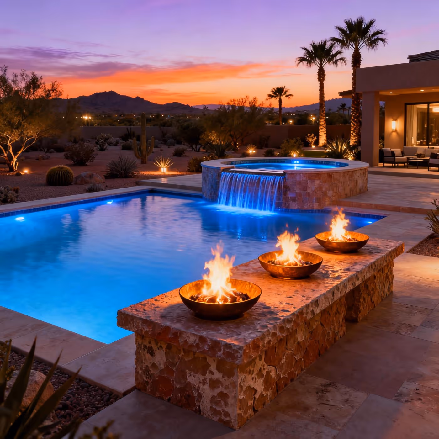 Custom Fire And Water Features Arizona: Luxury Pool Designs.