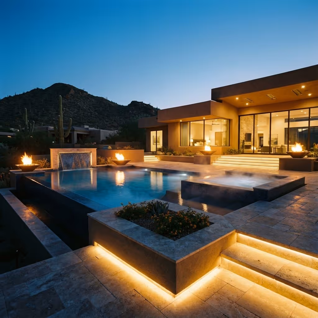 High End Pool Remodel Paradise Valley | Luxury Design and Spas