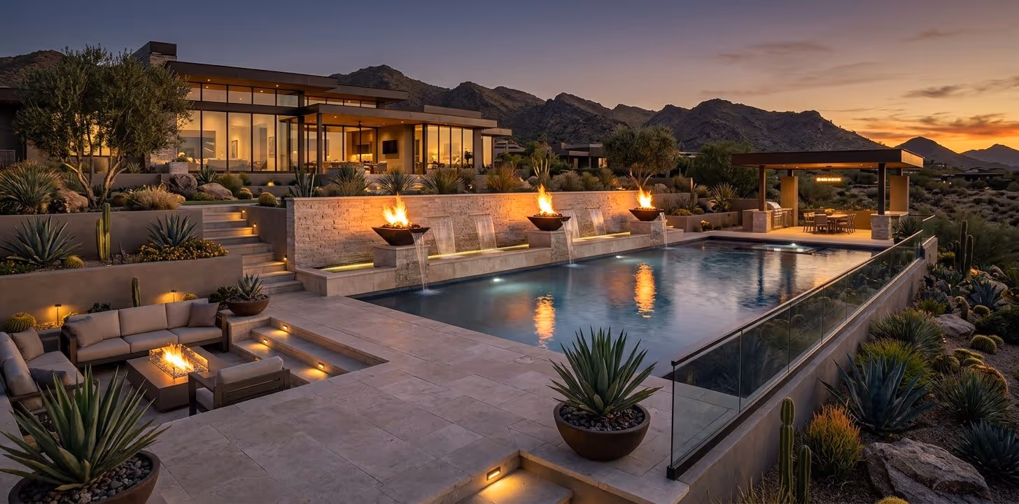 Best Pool Fire and Water Features for Luxury Backyards