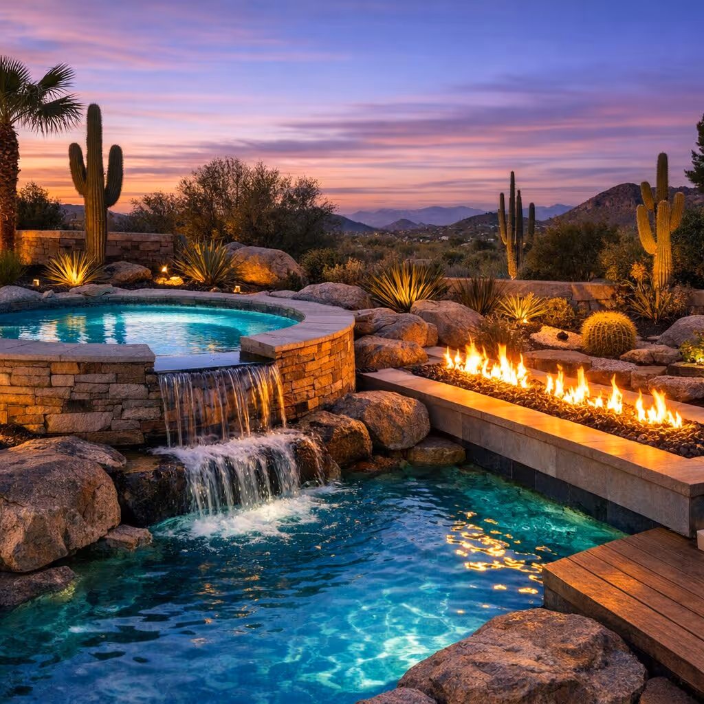 Outdoor Spa Design and Fire Features, Scottsdale Fire & Spas
