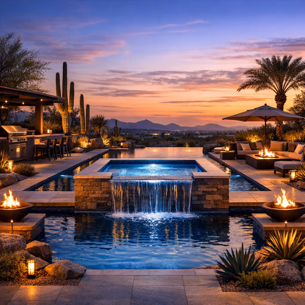 Resort Style Backyard Transformations, Luxury Pool Builder Scottsdale