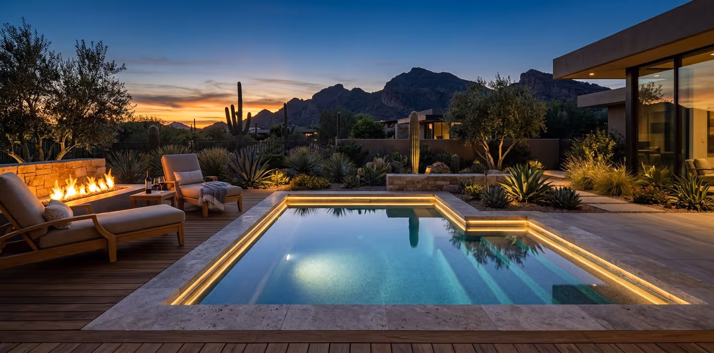 Custom Spool Design for Small Backyards | Scottsdale Luxury Pools