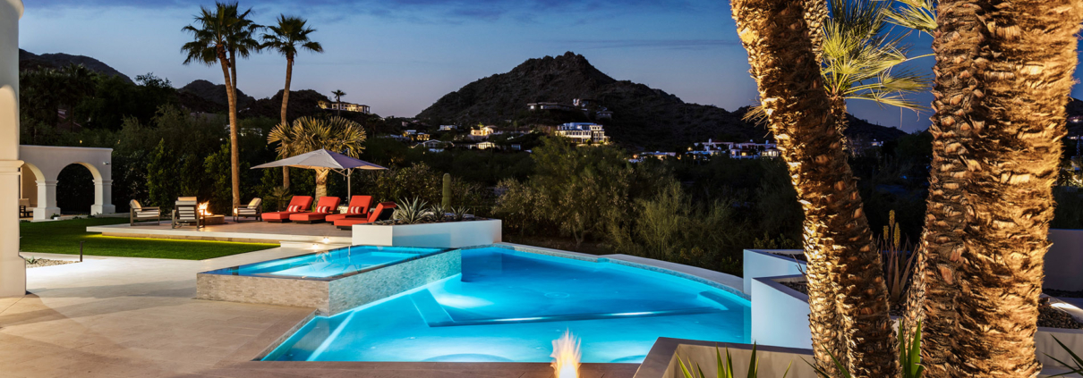 Paradise Valley pool remodel modern elegance infinity edge spa