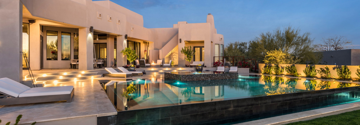 Scottsdale infinity pool luxury desert oasis